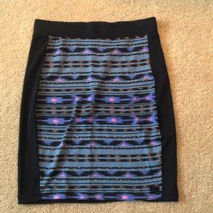 High waisted body con skirt